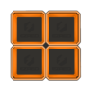 Expandable Magnetic Parts Quad Tray - Orange