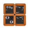 Expandable Magnetic Parts Quad Tray - Orange - Image 2